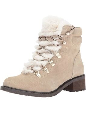 Sam Edelman Darrah 2 Tan Suede Lace Up Ankle Boots Combat Hiker Style Size 10